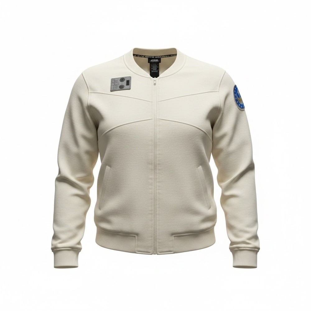 Star Wars Galaxys Edge Bomber Jacket M Cream Resistance Zip Galactic Core